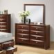 Zosimo Dark Cherry 8 Drawer Dresser