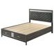 Voleta Gray Upholstered Storage Platform Bedroom Set