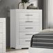 Whitby White Panel Bedroom Set with LED Light