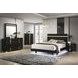 Lillestrom Black and Gold Queen Platform Bed with Underbed LED Light