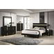 Lillestrom Black and Gold Queen Platform Bed with Underbed LED Light
