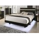 Lillestrom Black and Gold Queen Platform Bed with Underbed LED Light