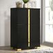Lillestrom Black and Gold 5 Drawer Chest