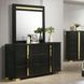 Lillestrom Black and Gold 6 Drawer Dresser