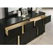 Lillestrom Black and Gold 6 Drawer Dresser
