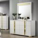 Lillestrom White and Gold 6 Drawer Dresser