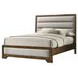Caerwys Brown and Light Gray Upholstered Panel Bedroom Set