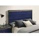 Hartlepool Ash Gray and Indigo Blue Queen Low Profile Bed