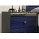 Hartlepool Ash Gray and Indigo Blue 2 Drawer Nightstand