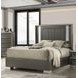 Leyland Dark Gray Low Profile Bedroom Set with LED Light