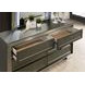 Leyland Dark Gray Low Profile Bedroom Set with LED Light