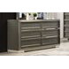 Leyland Dark Gray Low Profile Bedroom Set with LED Light