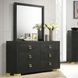 Latimer Black Square Dresser Mirror