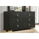 Latimer Black Low Profile Bedroom Set with LED Light
