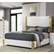 Basildon White and Gold King Poster Bed