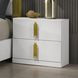 Basildon White and Gold 2 Drawer Nightstand