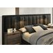 Chalfont Dark Brown Upholstered Panel Bedroom Set with Wall Panel