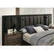 Chalfont Dark Brown Upholstered Panel Bedroom Set with Wall Panel