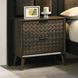 Chalfont Dark Brown Upholstered Panel Bedroom Set with Wall Panel