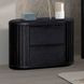 Hildesheim Black 2 Drawer Nightstand with USB Charging and LED