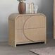 Tangentry Natural 2 Drawer Nightstand with USB Charging