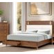 Hepburne Walnut and White Upholstered Storage Panel Bedroom Set with LED