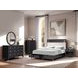Torrance Black and White Upholstered Storage Panel Bedroom Set with LED