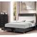 Torrance Black and White Upholstered Storage Panel Bedroom Set with LED