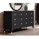 Torrance Black and White Upholstered Storage Panel Bedroom Set with LED