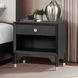Torrance Black and White Upholstered Storage Panel Bedroom Set with LED