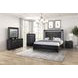 Ashbourne Black Panel Queen Bed with LED Light
