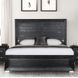 Ashbourne Black Panel Queen Bed with LED Light