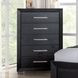 Ashbourne Black Panel Bedroom Set with LED Light