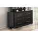 Ashbourne Black Panel Bedroom Set with LED Light