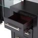Ashbourne Black 6 Drawer Glass Top Vanity with LED and Mirror