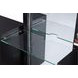 Ashbourne Black 6 Drawer Glass Top Vanity with LED and Mirror