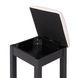Ashbourne Black 6 Drawer Glass Top Vanity with LED and Mirror