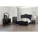 Eleanora Black Queen Upholstered Panel Bed