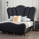 Eleanora Black Queen Upholstered Panel Bed