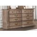 Seven Oaks Weathered Oak 8 Drawer Dresser