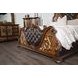 Aquilina Dark Cherry and Oak Queen Panel Bed