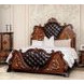 Aquilina Dark Cherry and Oak Queen Panel Bed
