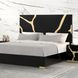 Goldsberg Black and Gold King Platform Bed