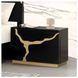 Goldsberg Black and Gold 2 Drawer Nightstand