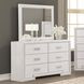 Basilone Rustic White 6 Drawer Dresser