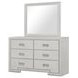 Basilone Rustic White 6 Drawer Dresser