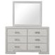 Basilone Rustic White 6 Drawer Dresser