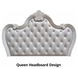 Ventresca White Queen Upholstered Panel Bed with Nailhead Trim