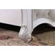 Cremona White King Upholstered Panel Bed with Nailhead Trim