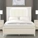 Isadore Antique White Panel Bedroom Set with LED Light